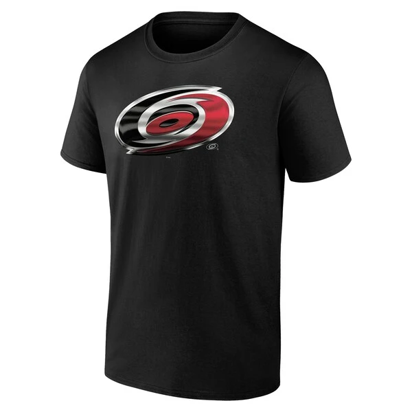 Men's Fanatics Branded Black Carolina Hurricanes Personalized Midnight Mascot Logo T-Shirt - Image 2
