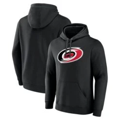 Men's Fanatics Branded Black Carolina Hurricanes Primary Team Logo Pullover Hoodie