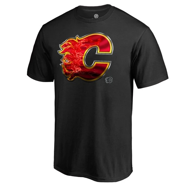 Men's Fanatics Branded Calgary Flames Black Midnight Mascot T-Shirt - Image 2