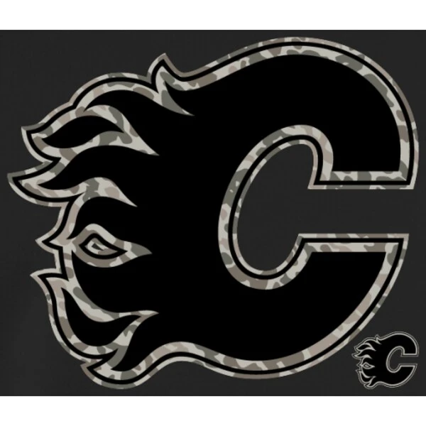 Men's Fanatics Branded Calgary Flames Black Rink Warrior Pullover Hoodie - Image 2