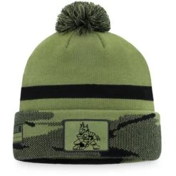 Men's Fanatics Branded Camo Arizona Coyotes Military Appreciation Cuffed Knit Hat With Pom