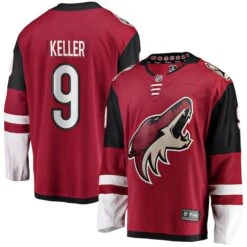 Men's Fanatics Branded Clayton Keller Garnet Arizona Coyotes Home Premier Breakaway Player Jersey