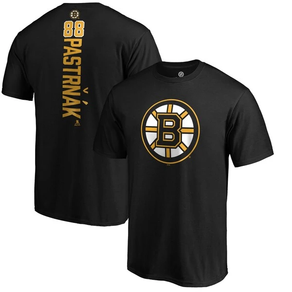 Men's Fanatics Branded David Pastrnak Black Boston Bruins Playmaker T-Shirt