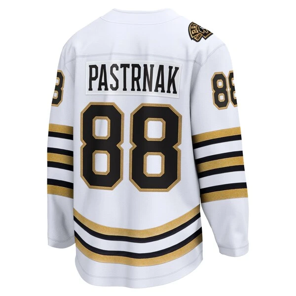 Men's Fanatics Branded David Pastrnak White Boston Bruins 100th Anniversary Premier Breakaway Player Jersey - Image 3