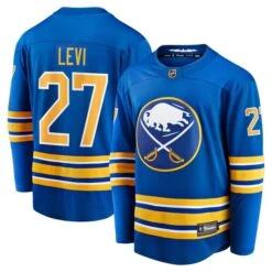 Men's Fanatics Branded Devon Levi Royal Buffalo Sabres Home Breakaway Jersey