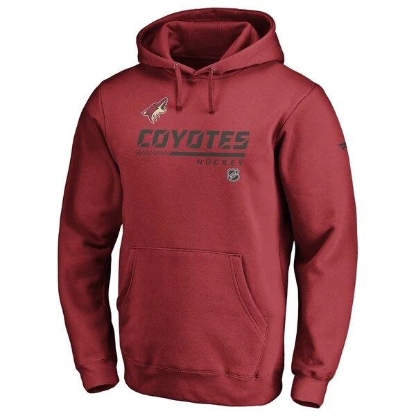 Men's Fanatics Branded Garnet Arizona Coyotes Authentic Pro Core Collection Prime Pullover Hoodie - Image 2