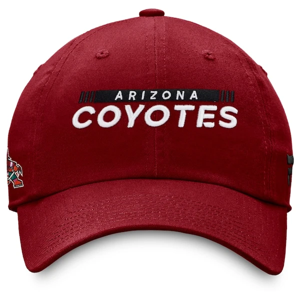 Men's Fanatics Branded Garnet Arizona Coyotes Authentic Pro Rink Adjustable Hat - Image 2