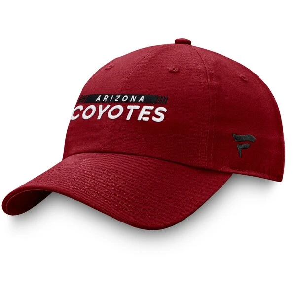 Men's Fanatics Branded Garnet Arizona Coyotes Authentic Pro Rink Adjustable Hat - Image 3