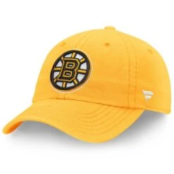 Men's Fanatics Branded Gold Boston Bruins Core Primary Logo Adjustable Hat