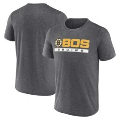 Men's Fanatics Branded Heather Charcoal Boston Bruins Playmaker T-Shirt