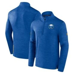 Men's Fanatics Branded Heather Royal Buffalo Sabres Authentic Pro Quarter-Zip Pullover Top