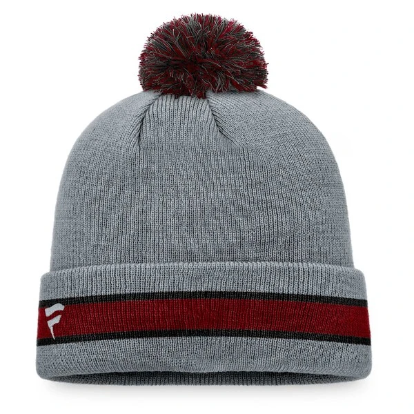Men's Fanatics Branded Heathered Gray Arizona Coyotes Cuffed Knit Hat With Pom