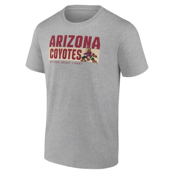 Men's Fanatics Branded Heathered Gray Arizona Coyotes Jet Speed T-Shirt - Image 2
