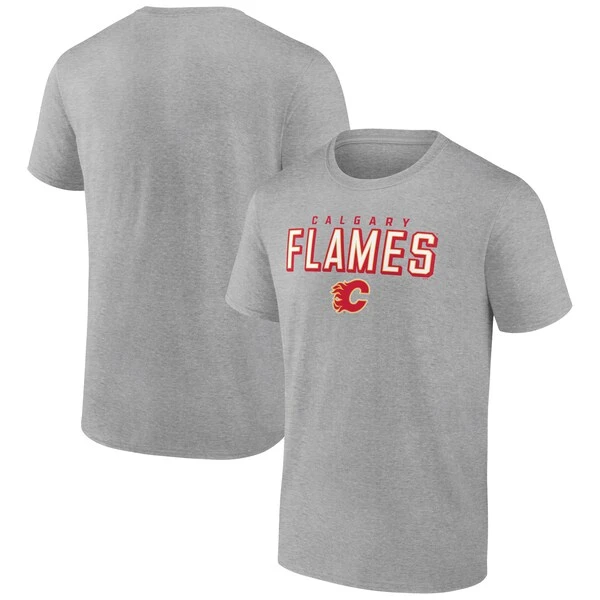 Men's Fanatics Branded Heathered Gray Calgary Flames Swagger T-Shirt