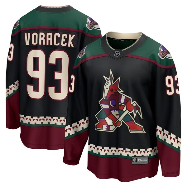 Men's Fanatics Branded Jakub Voracek Black Arizona Coyotes Home Breakaway Jersey