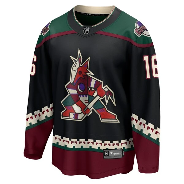 Men's Fanatics Branded Jason Zucker Black Arizona Coyotes Home Breakaway Jersey - Image 2