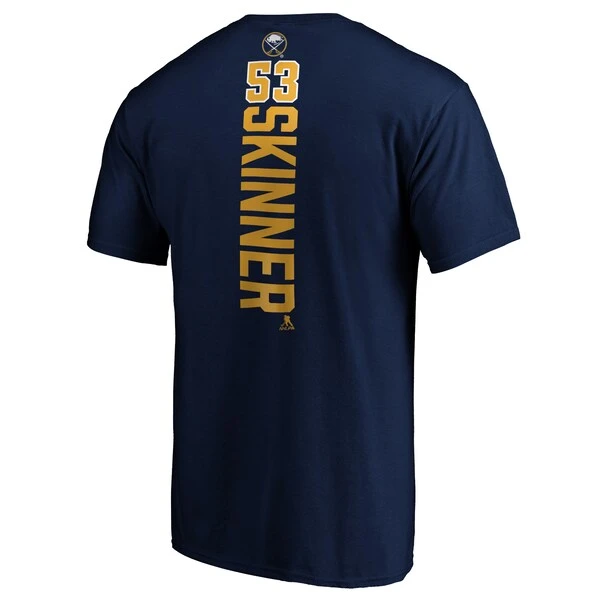 Men's Fanatics Branded Jeff Skinner Navy Buffalo Sabres Playmaker T-Shirt - Image 3