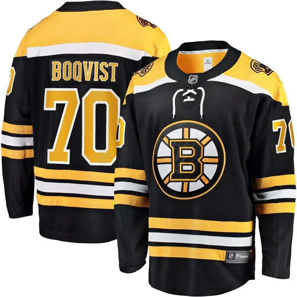 Men's Fanatics Branded Jesper Boqvist Black Boston Bruins Home Breakaway Jersey