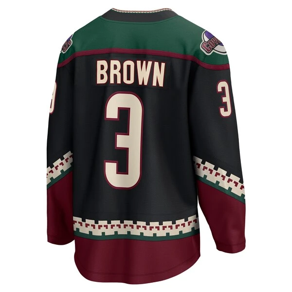 Men's Fanatics Branded Josh Brown Black Arizona Coyotes Home Breakaway Player Jersey - Image 3