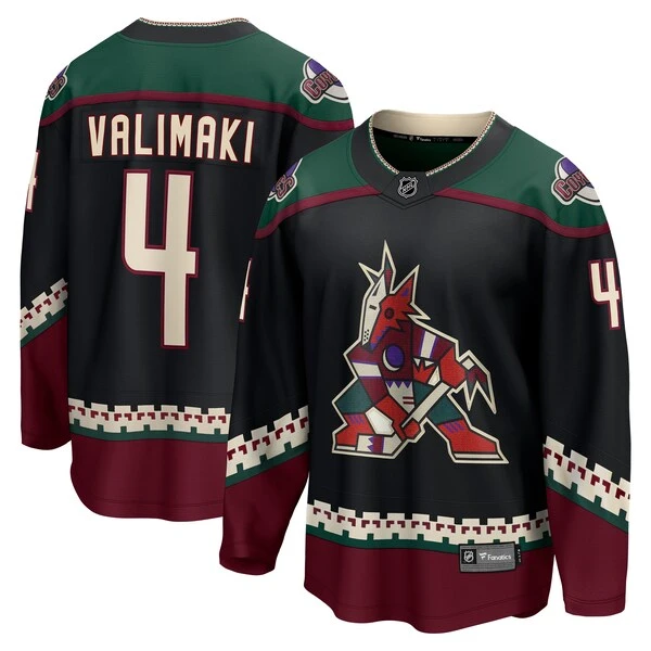 Men's Fanatics Branded Juuso Valimaki Black Arizona Coyotes Home Breakaway Jersey