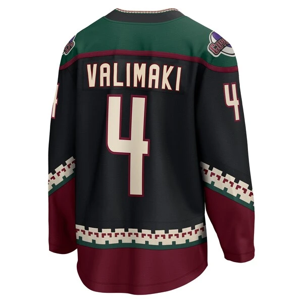 Men's Fanatics Branded Juuso Valimaki Black Arizona Coyotes Home Breakaway Jersey - Image 3
