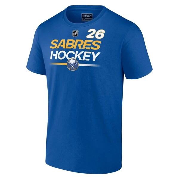 Men's Fanatics Branded Rasmus Dahlin Royal Buffalo Sabres Authentic Pro Prime Name & Number T-Shirt - Image 2