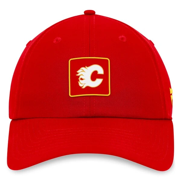 Men's Fanatics Branded Red Calgary Flames Authentic Pro Rink Adjustable Hat - Image 2