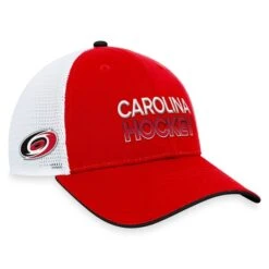 Men's Fanatics Branded Red Carolina Hurricanes Authentic Pro Rink Trucker Adjustable Hat
