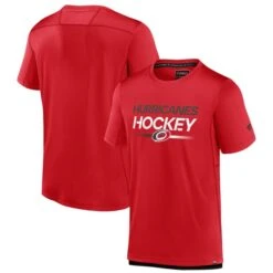 Men's Fanatics Branded Red Carolina Hurricanes Authentic Pro Tech T-Shirt