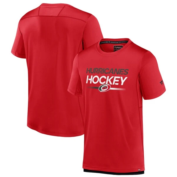 Men's Fanatics Branded Red Carolina Hurricanes Authentic Pro Tech T-Shirt