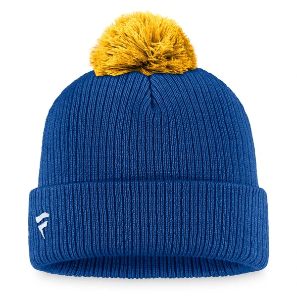 Men's Fanatics Branded Royal Buffalo Sabres Team Cuffed Knit Hat With Pom - Image 2
