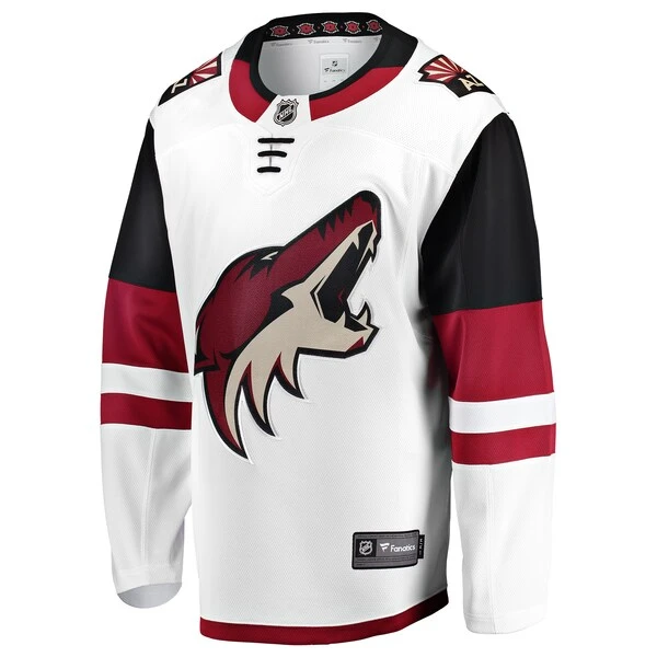 Men's Fanatics Branded White Arizona Coyotes Breakaway Away Jersey - Image 2