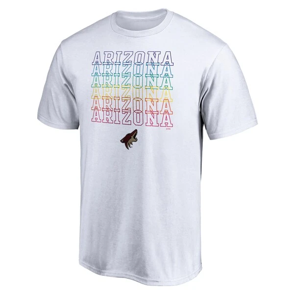 Men's Fanatics Branded White Arizona Coyotes City Pride T-Shirt - Image 2