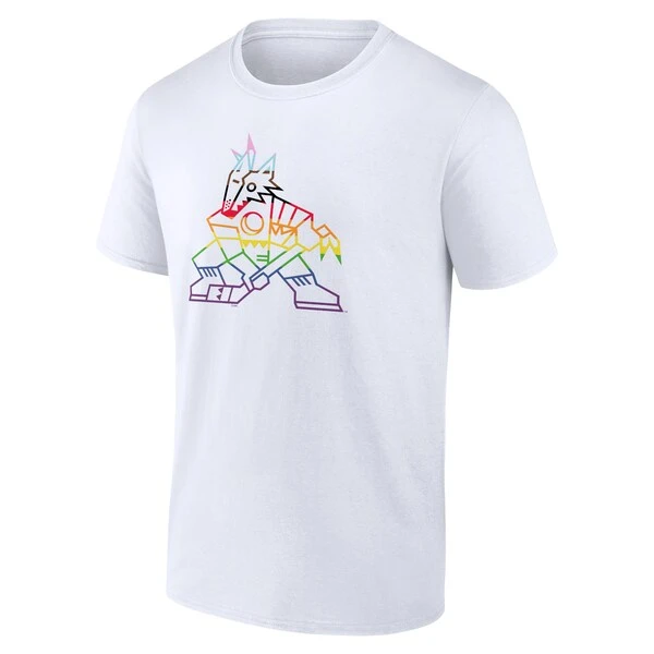 Men's Fanatics Branded White Arizona Coyotes Team Pride Logo T-Shirt - Image 2