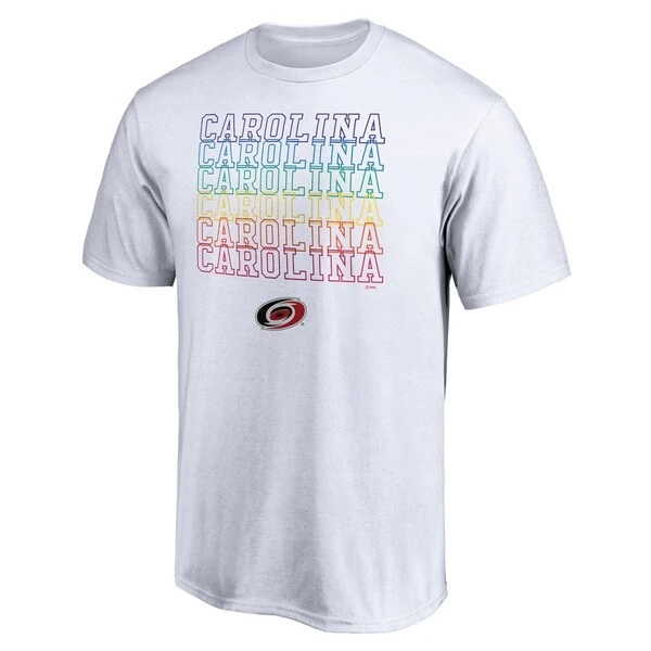 Men's Fanatics Branded White Carolina Hurricanes City Pride T-Shirt - Image 2