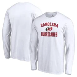 Men's Fanatics Branded White Carolina Hurricanes Victory Arch Long Sleeve T-Shirt