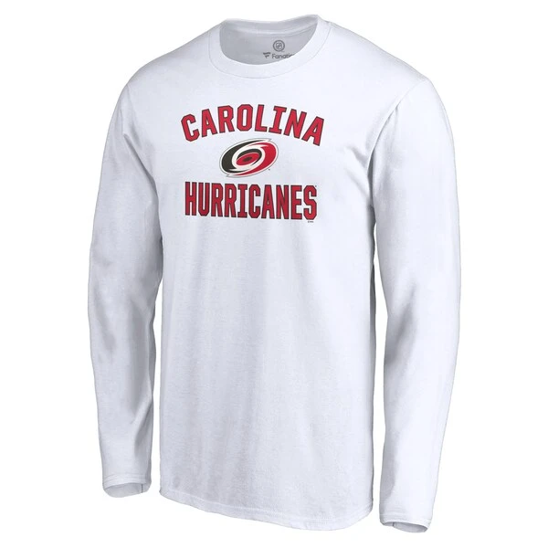 Men's Fanatics Branded White Carolina Hurricanes Victory Arch Long Sleeve T-Shirt - Image 2