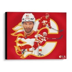 Nazem Kadri Calgary Flames Unsigned 20" X 24" Canvas Giclee Print - Art By Brian Konnick