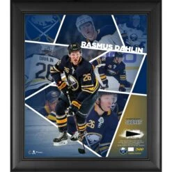 Rasmus Dahlin Buffalo Sabres Framed 15" X 17" Impact Player Collage With A Piece Of Game-Used Puck - Limited Edition Of 500