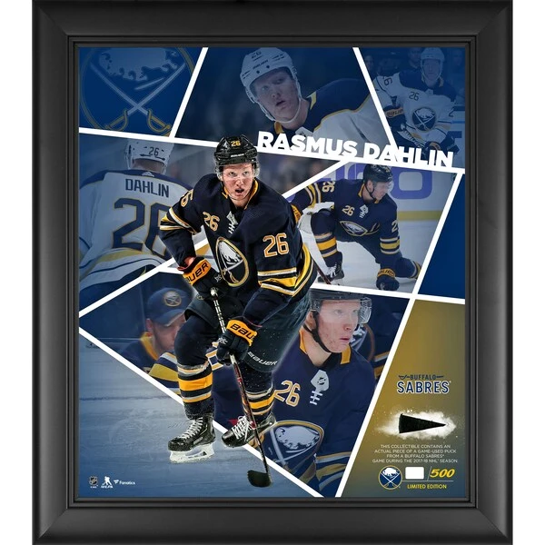 Rasmus Dahlin Buffalo Sabres Framed 15" X 17" Impact Player Collage With A Piece Of Game-Used Puck - Limited Edition Of 500