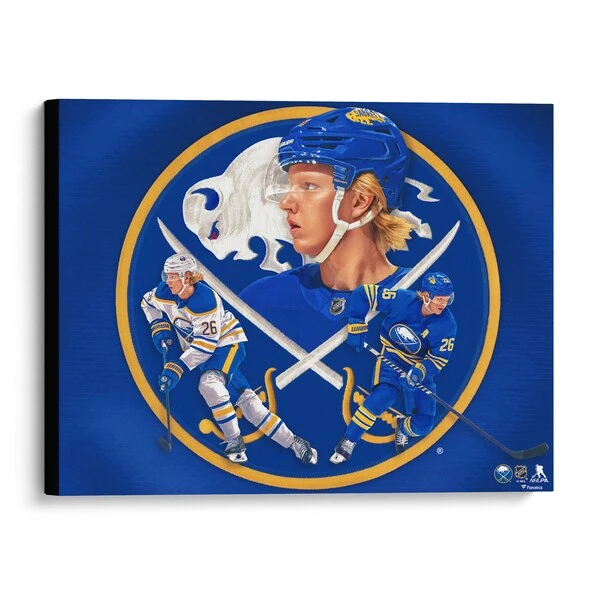 Rasmus Dahlin Buffalo Sabres Unsigned 20" X 24" Canvas Giclee Print - Art By Brian Konnick