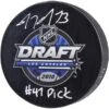 Tyler Toffoli Calgary Flames Autographed 2010 NHL Draft Logo Hockey Puck With "#47 Pick" Inscription