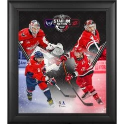 Washington Capitals Vs. Carolina Hurricanes Framed 15" X 17" 2023 NHL Stadium Series Matchup Logo Collage