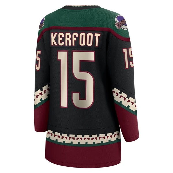 Women's Fanatics Branded Alex Kerfoot Black Arizona Coyotes Home Breakaway Player Jersey - Image 3