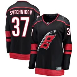 Women's Fanatics Branded Andrei Svechnikov Black Carolina Hurricanes Home Premier Breakaway Player Jersey