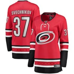 Women's Fanatics Branded Andrei Svechnikov Red Carolina Hurricanes Alternate Breakaway Player Jersey