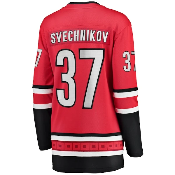 Women's Fanatics Branded Andrei Svechnikov Red Carolina Hurricanes Alternate Breakaway Player Jersey - Image 3