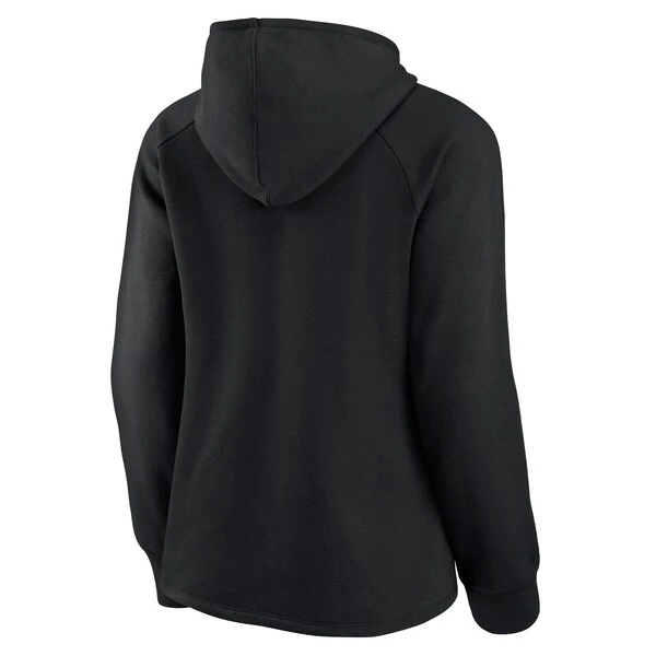 Women's Fanatics Branded Black Arizona Coyotes Perfect Play Raglan Pullover Hoodie - Image 3