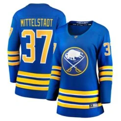 Women's Fanatics Branded Casey Mittelstadt Royal Buffalo Sabres Home Breakaway Player Jersey