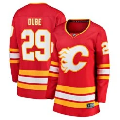 Women's Fanatics Branded Dillon Dube Red Calgary Flames Home Breakaway Player Jersey